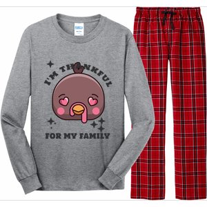 Im Thankful For My Sister Family Smile Face Great Gift Long Sleeve Pajama Set