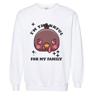 Im Thankful For My Sister Family Smile Face Great Gift Garment-Dyed Sweatshirt