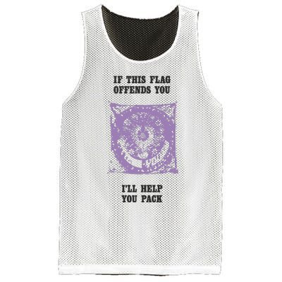 If This Flag Offends You I’ll Help You Pack Mesh Reversible Basketball Jersey Tank