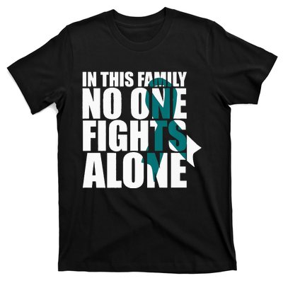 In This Family No One Fights AloneCervical Cancer Awareness T-Shirt