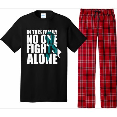 In This Family No One Fights AloneCervical Cancer Awareness Pajama Set