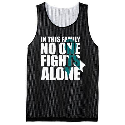 In This Family No One Fights AloneCervical Cancer Awareness Mesh Reversible Basketball Jersey Tank