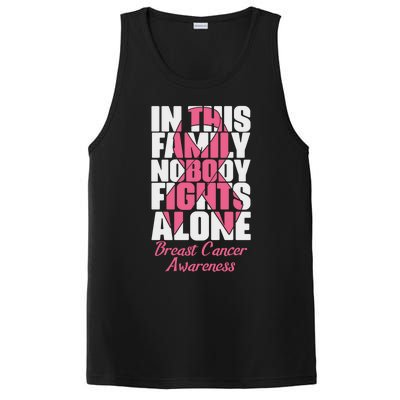 In This Family Nobody Fights Alone Breast Cancer Awareness Cute Gift PosiCharge Competitor Tank