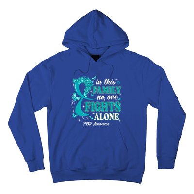 In This Family No One Fight Alone Ptsd Awareness Gift Hoodie