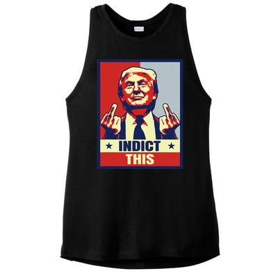 Indict This Funny Trump Shirts 2024 Ladies PosiCharge Tri-Blend Wicking Tank