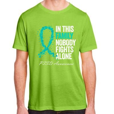 In This Family Nobody Fights Alone Ptsd Awareness Funny Gift Adult ChromaSoft Performance T-Shirt