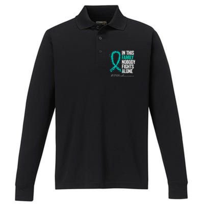 In This Family Nobody Fights Alone Ptsd Awareness Funny Gift Performance Long Sleeve Polo