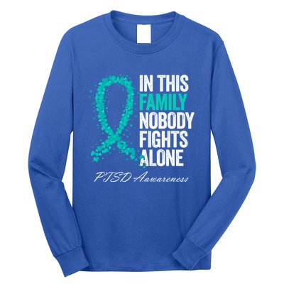 In This Family Nobody Fights Alone Ptsd Awareness Funny Gift Long Sleeve Shirt