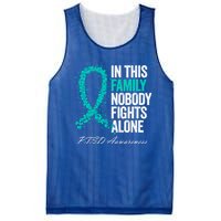 In This Family Nobody Fights Alone Ptsd Awareness Funny Gift Mesh Reversible Basketball Jersey Tank