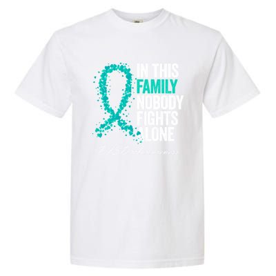 In This Family Nobody Fights Alone Ptsd Awareness Funny Gift Garment-Dyed Heavyweight T-Shirt