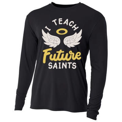 I Teach Future Saints Cooling Performance Long Sleeve Crew