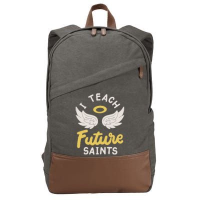 I Teach Future Saints Cotton Canvas Backpack