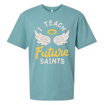 I Teach Future Saints Sueded Cloud Jersey T-Shirt