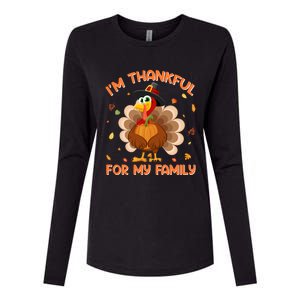 IM Thankful For My Family Thanksgiving Day Family Matching Funny Gift Womens Cotton Relaxed Long Sleeve T-Shirt