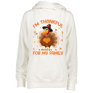 IM Thankful For My Family Thanksgiving Day Family Matching Funny Gift Womens Funnel Neck Pullover Hood