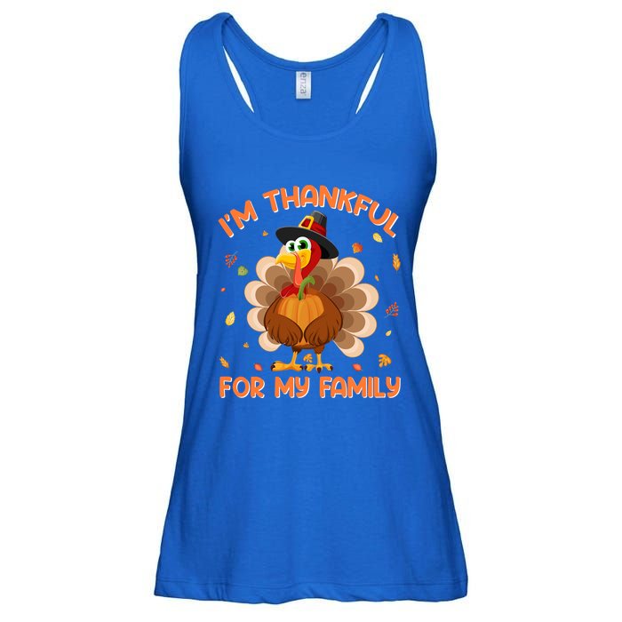 IM Thankful For My Family Thanksgiving Day Family Matching Funny Gift Ladies Essential Flowy Tank