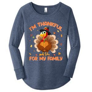 IM Thankful For My Family Thanksgiving Day Family Matching Funny Gift Women's Perfect Tri Tunic Long Sleeve Shirt