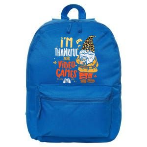 Im Thankful For Video Games Funny Fall Thanksgiving Gaming Gift 16 in Basic Backpack