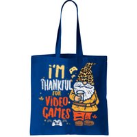 Im Thankful For Video Games Funny Fall Thanksgiving Gaming Gift Tote Bag