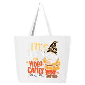 Im Thankful For Video Games Funny Fall Thanksgiving Gaming Gift 25L Jumbo Tote