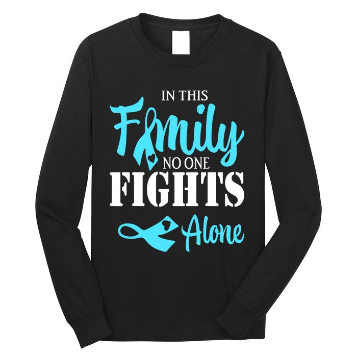 In This Family No One Fights Alone Diabetes Awareness Long Sleeve Shirt