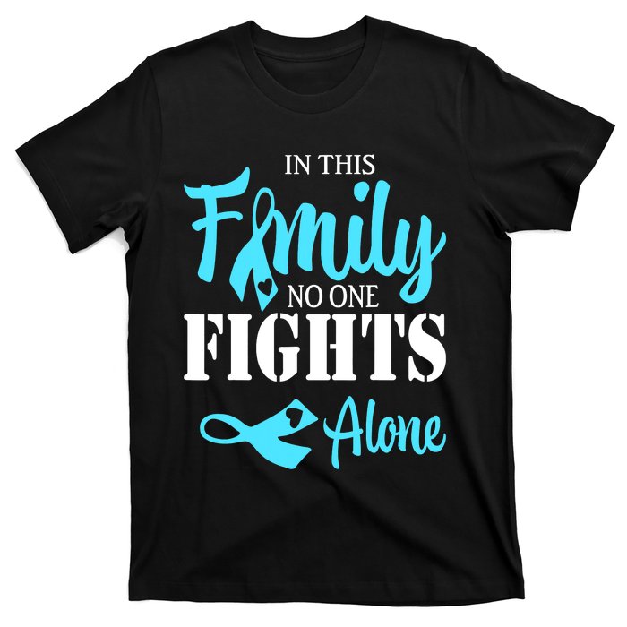 In This Family No One Fights Alone Diabetes Awareness T-Shirt