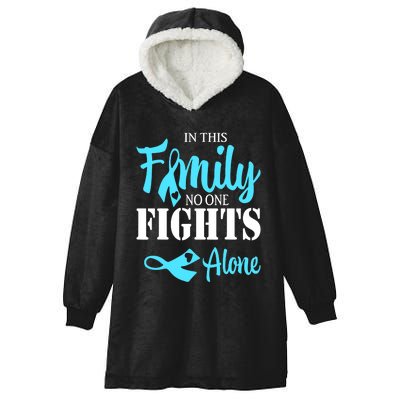 In This Family No One Fights Alone Diabetes Awareness Hooded Wearable Blanket