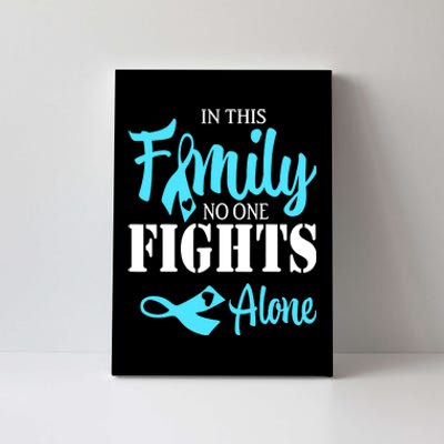 In This Family No One Fights Alone Diabetes Awareness Canvas