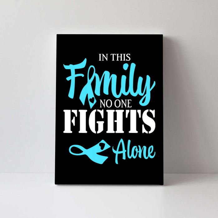 In This Family No One Fights Alone Diabetes Awareness Canvas