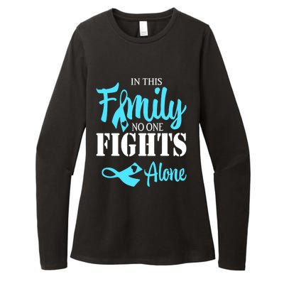 In This Family No One Fights Alone Diabetes Awareness Womens CVC Long Sleeve Shirt