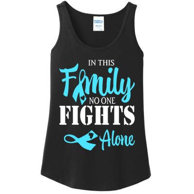 In This Family No One Fights Alone Diabetes Awareness Ladies Essential Tank