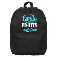 In This Family No One Fights Alone Diabetes Awareness 16 in Basic Backpack