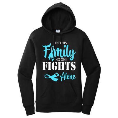 In This Family No One Fights Alone Diabetes Awareness Women's Pullover Hoodie