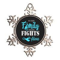 In This Family No One Fights Alone Diabetes Awareness Metallic Star Ornament