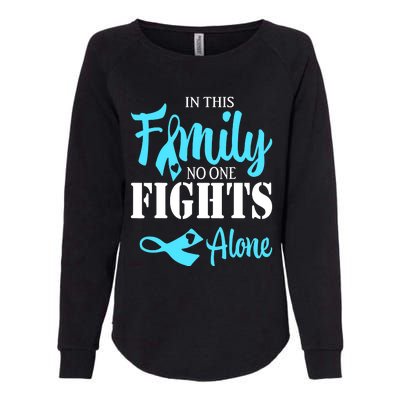 In This Family No One Fights Alone Diabetes Awareness Womens California Wash Sweatshirt