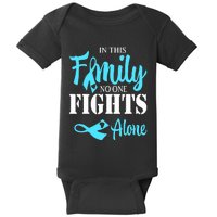 In This Family No One Fights Alone Diabetes Awareness Baby Bodysuit