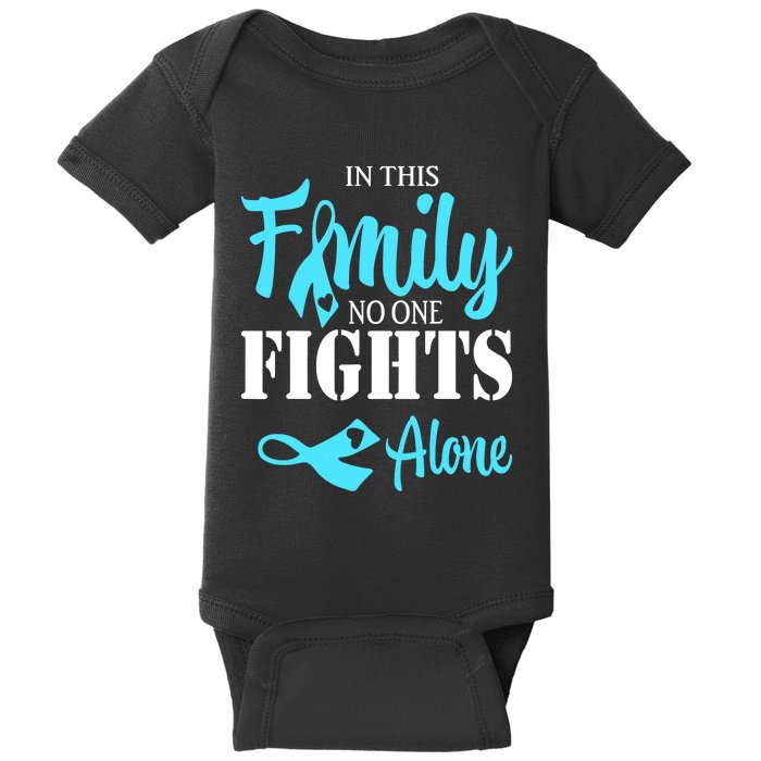 In This Family No One Fights Alone Diabetes Awareness Baby Bodysuit