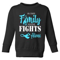 In This Family No One Fights Alone Diabetes Awareness Toddler Sweatshirt