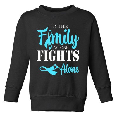 In This Family No One Fights Alone Diabetes Awareness Toddler Sweatshirt