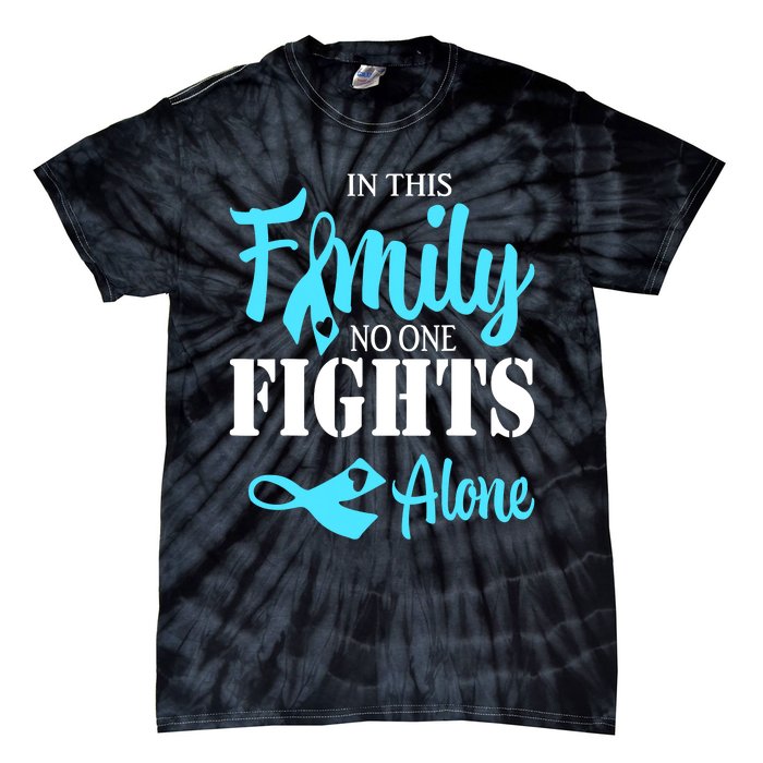 In This Family No One Fights Alone Diabetes Awareness Tie-Dye T-Shirt