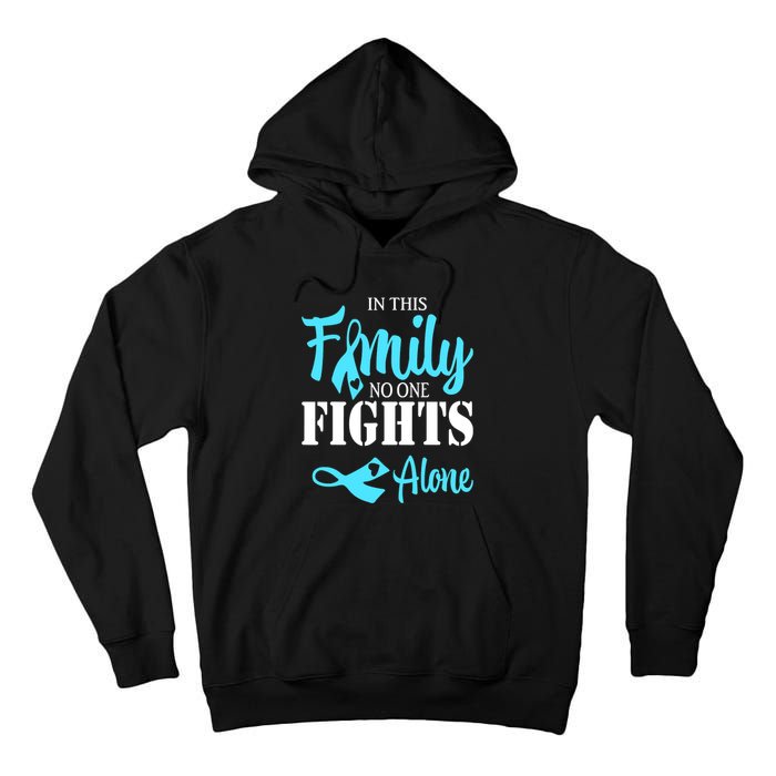 In This Family No One Fights Alone Diabetes Awareness Tall Hoodie