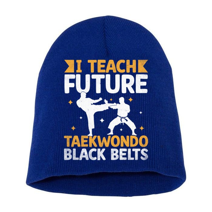 I Teach Future Taekwondo Black Belts Martial Arts Tkd Gift Short Acrylic Beanie