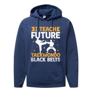 I Teach Future Taekwondo Black Belts Martial Arts Tkd Gift Performance Fleece Hoodie