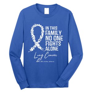 In This Family No One Fights Alone Gift Lung Cancer Long Sleeve Shirt