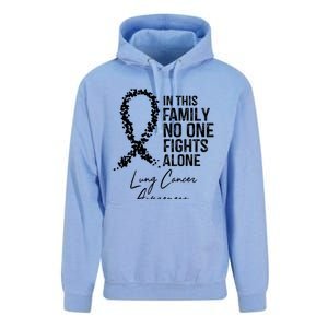 In This Family No One Fights Alone Gift Lung Cancer Unisex Surf Hoodie