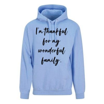 Im Thankful For My Wonderful Family Gift Unisex Surf Hoodie