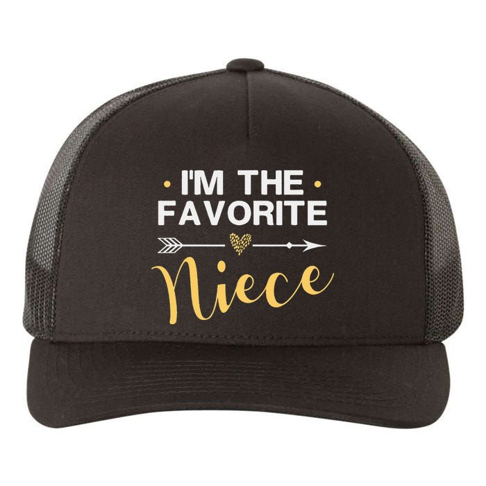 I'm the Favorite Niece Funny Niece Saying Colored Heart Yupoong Adult 5-Panel Trucker Hat