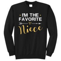 I'm the Favorite Niece Funny Niece Saying Colored Heart Sweatshirt