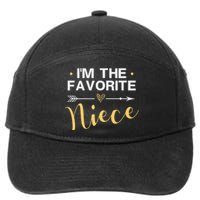 I'm the Favorite Niece Funny Niece Saying Colored Heart 7-Panel Snapback Hat