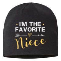 I'm the Favorite Niece Funny Niece Saying Colored Heart Sustainable Beanie